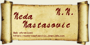 Neda Nastasović vizit kartica